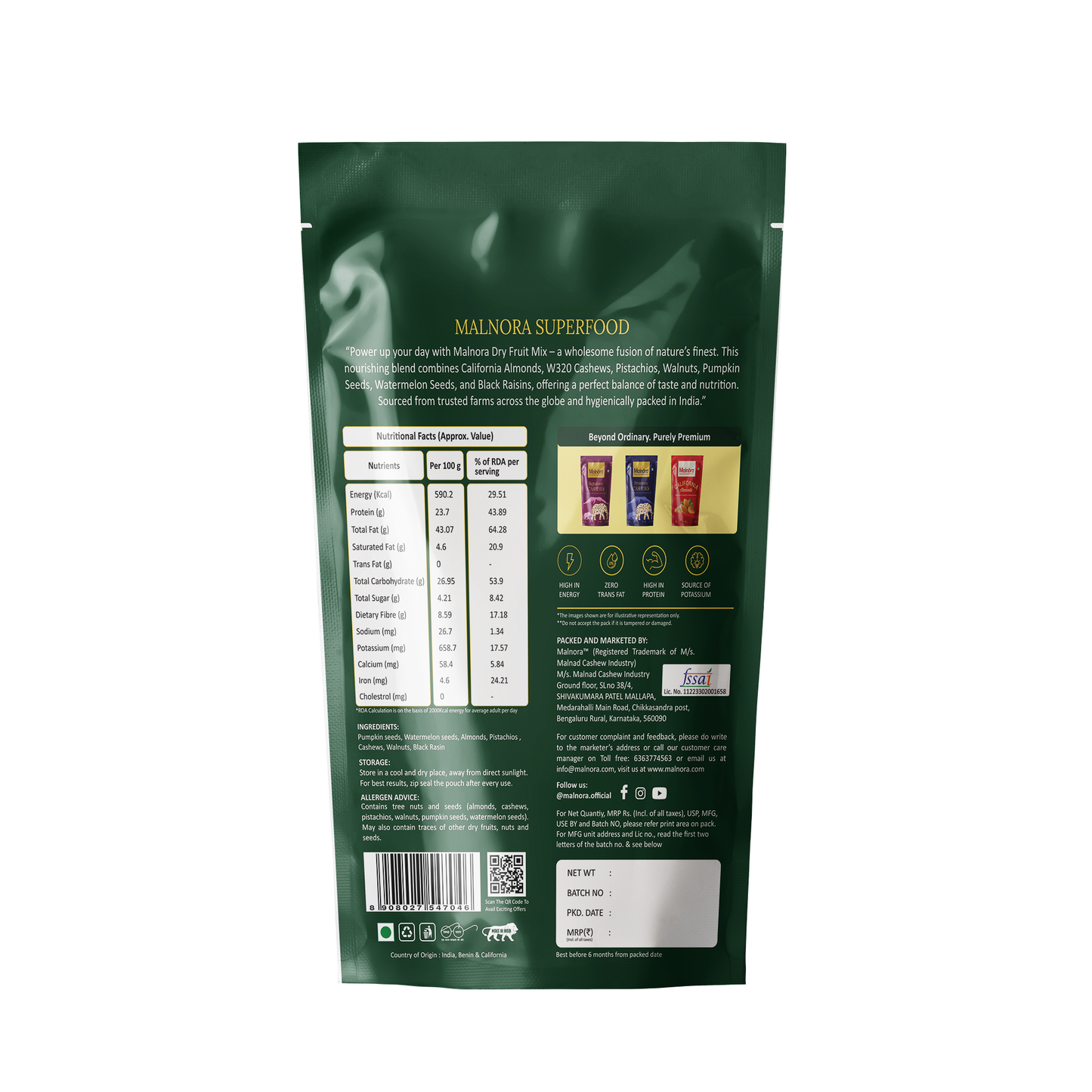 Malnora Superfood(Nuts & Seeds Mix) 200g